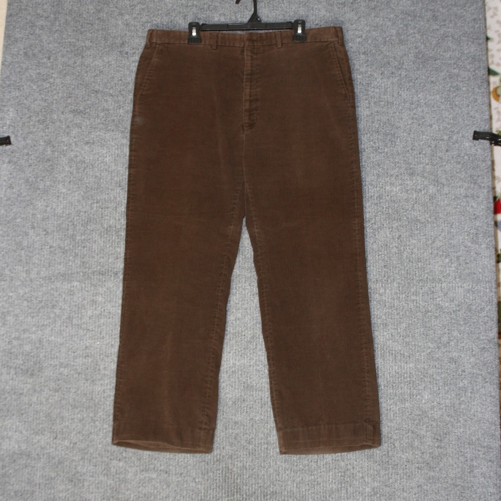 Vintage Haggar Corduroy Pants Mens‎ 38x28 Brown Straight Leg Trousers Casual
